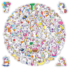 BBPOOL unicorn stickers on a water bottle adding playful personalization and durability