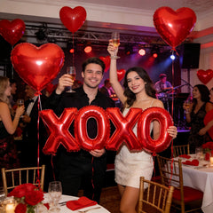 BBPOOL Valentines Day balloon banner includes XOXO and heart shapes for celebrations