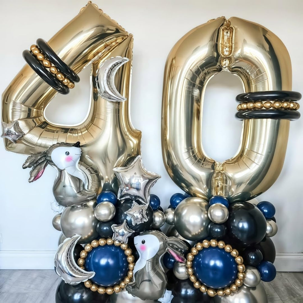BBPOOL wedding and graduation decor featuring a 40 inch number 5 balloon