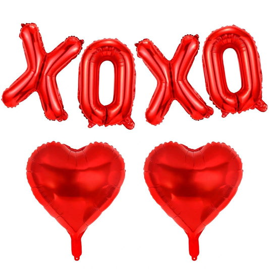BBPOOL XOXO letters balloons 16in for Valentine decor