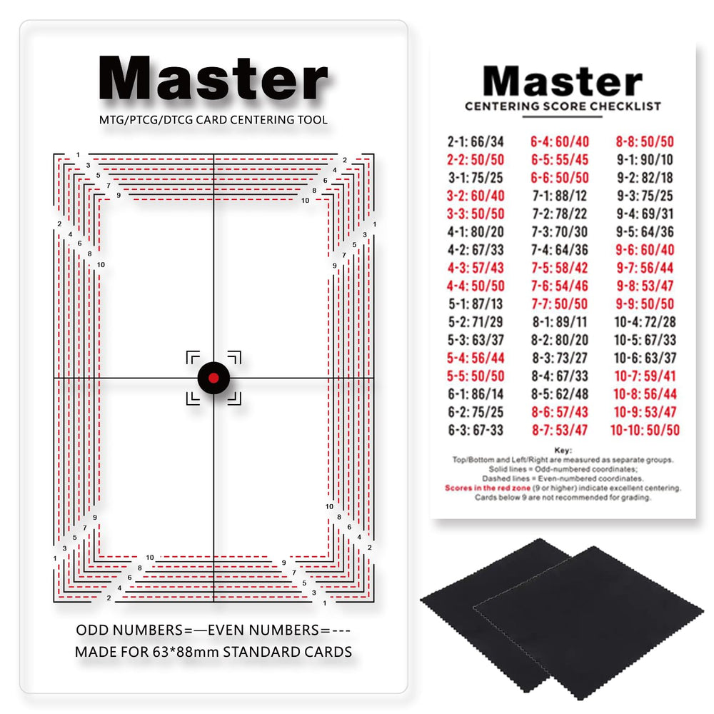 BBRGIRL card centering tool demonstrating PSA centering accuracy for submissions.