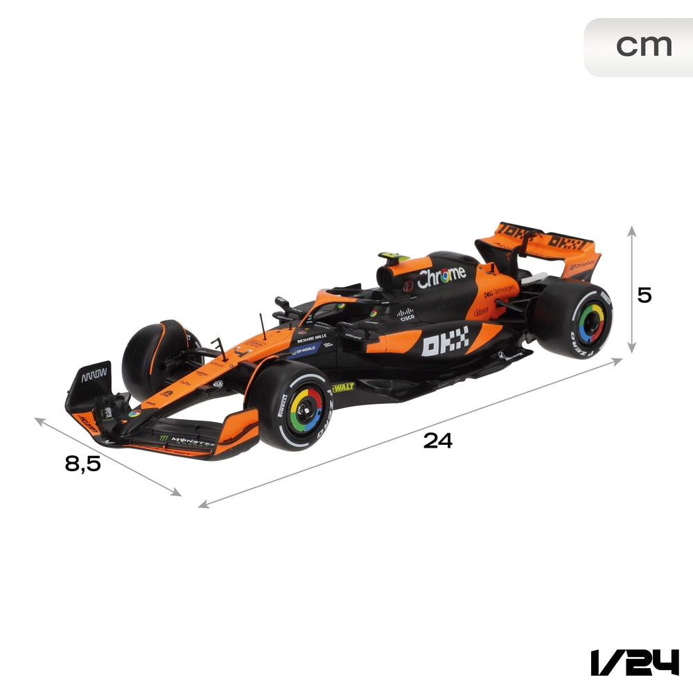 Bburago McLaren MCL38 rear detail showing engine area and finish