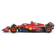 BBurago SFR Ferrari SF-24 scale 1:43 size shown on desk display