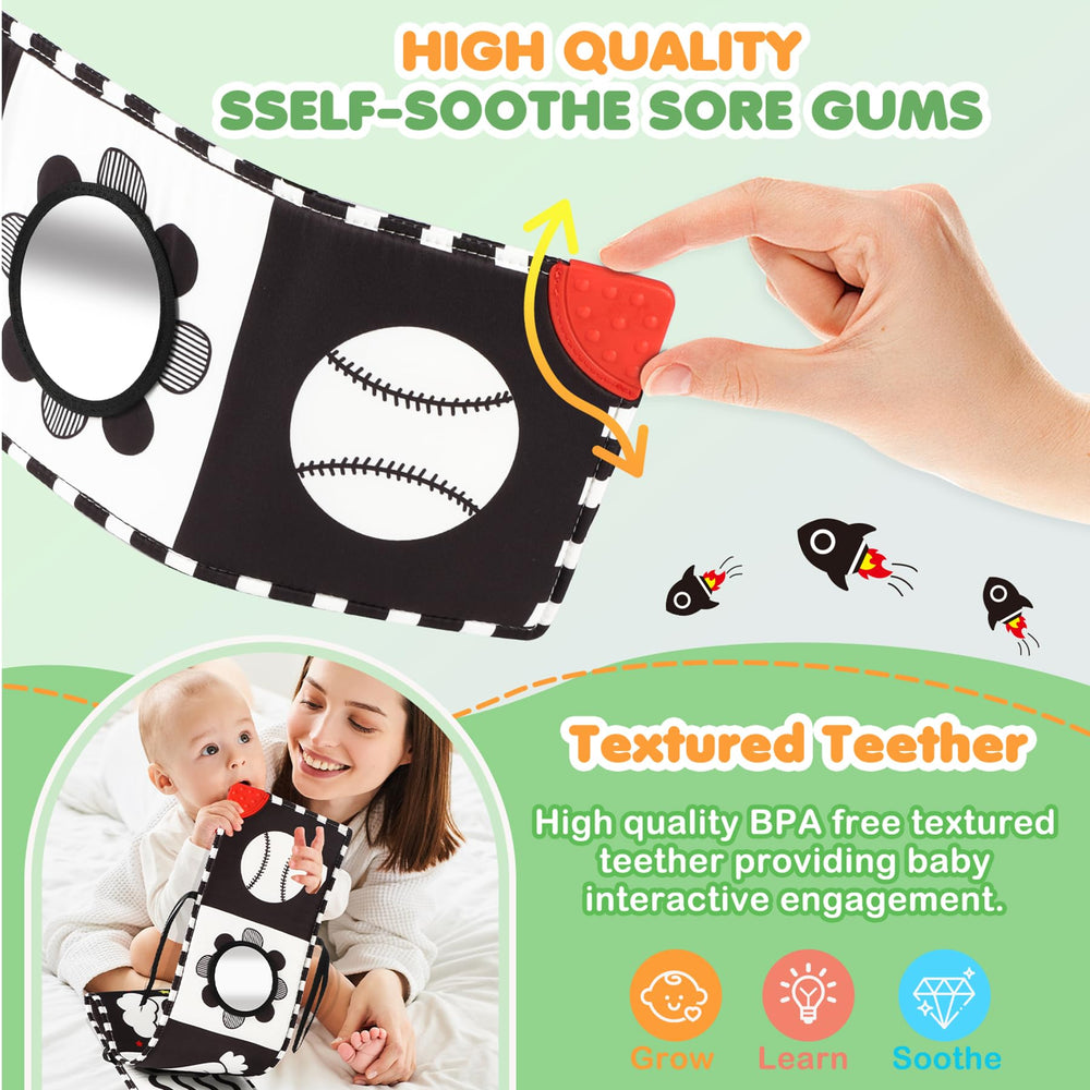 BBWOO non-toxic teether with textured surface for soothing gums.