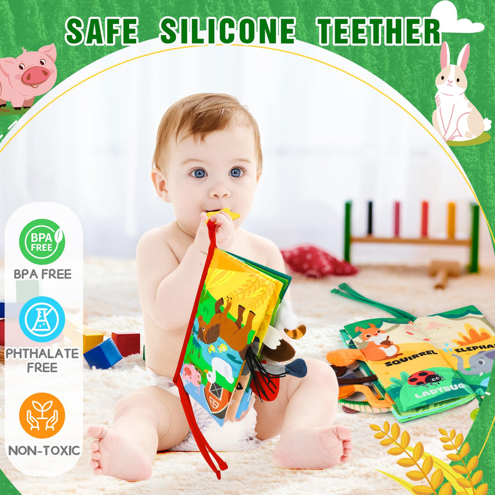 BBWOO travel-friendly soft book provides on-the-go entertainment for babies