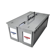 BCW 2-Row Graded Card Storage Box in gray for secure transport and storage.