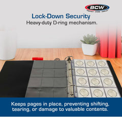 BCW 3-Inch Coin Album high-capacity 90 pages for extensive collections and archiving