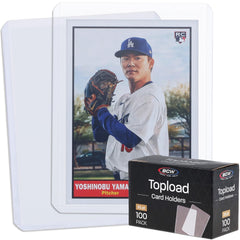 BCW 3x4 standard topload card holder provides clear protection for standard trading cards.