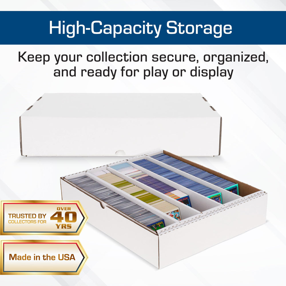 BCW archival-grade card box showcases sturdy construction for long-term card storage and easy access.