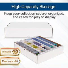 BCW archival-grade card box showcases sturdy construction for long-term card storage and easy access.