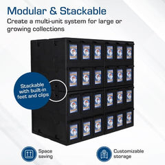 BCW 6-drawer card catalog labeling slot for quick categorization
