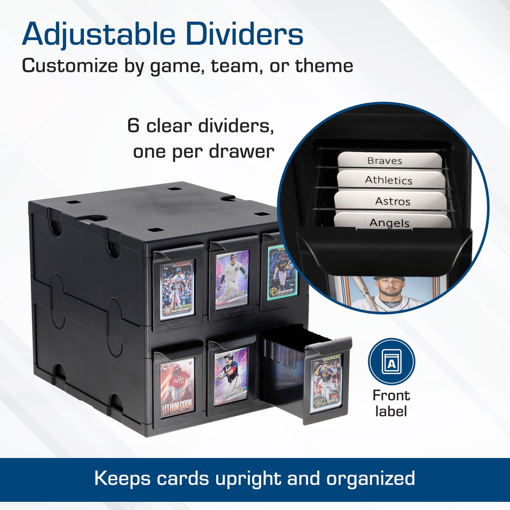 BCW 6-drawer card catalog stackable design for modular expansion
