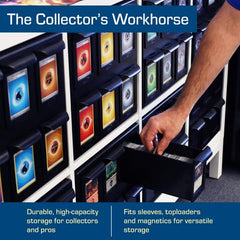 BCW 6-drawer card catalog accommodates sleeved cards for protection
