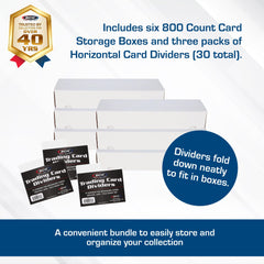 BCW 800ct storage box side view highlighting stackable design for efficient storage