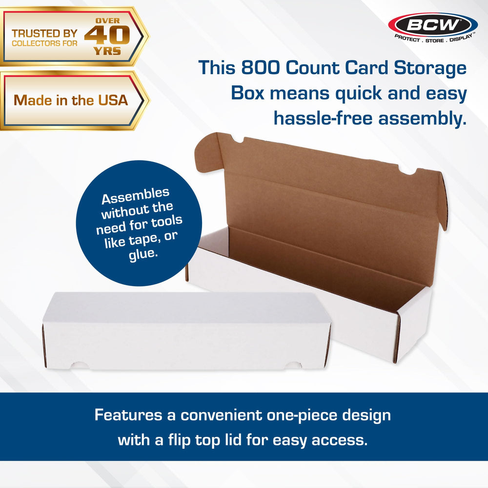 BCW 800ct storage box side view demonstrating sturdy lightweight protection for valuable cards