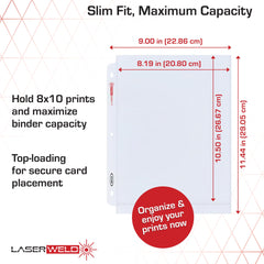 BCW 8x10 photo sleeve offers archival-clear visibility for photos.