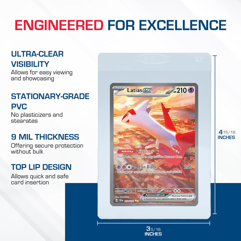 BCW archival safe PVC sleeve protects long term card storage