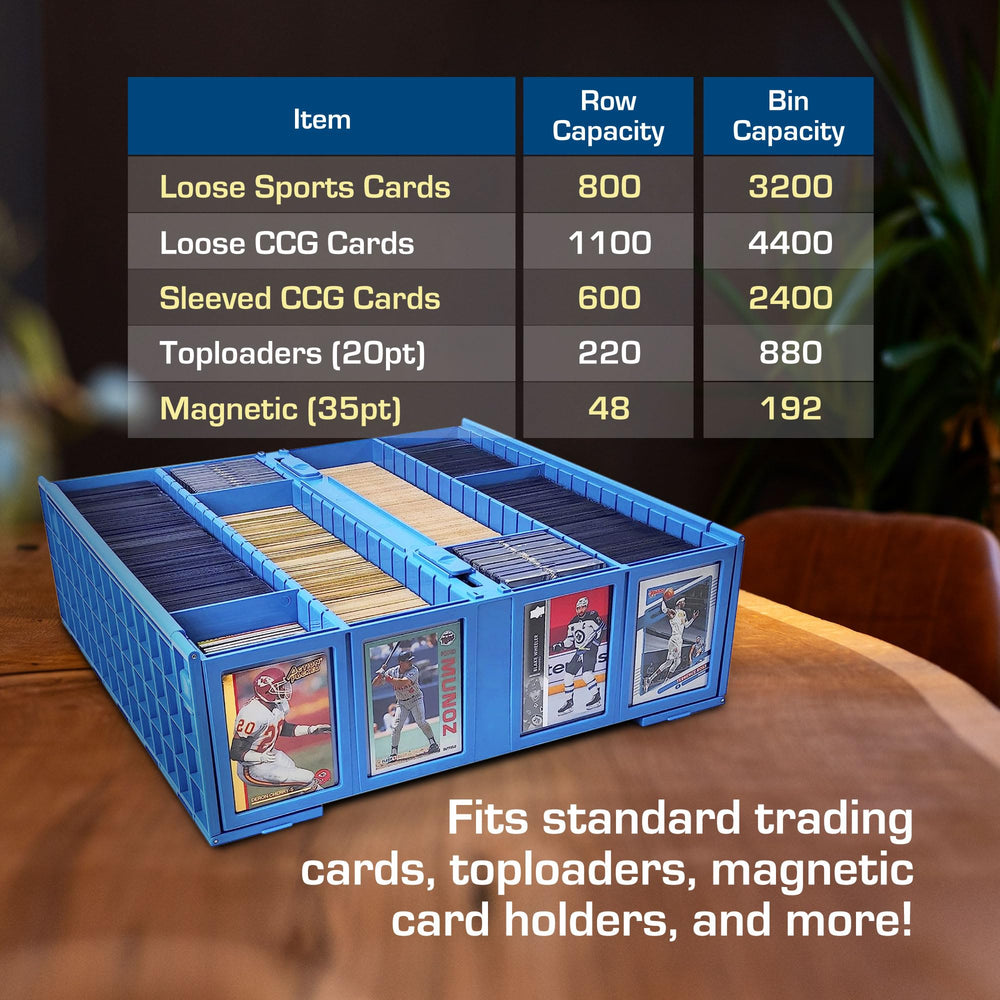 BCW storage box stacks securely to save space.