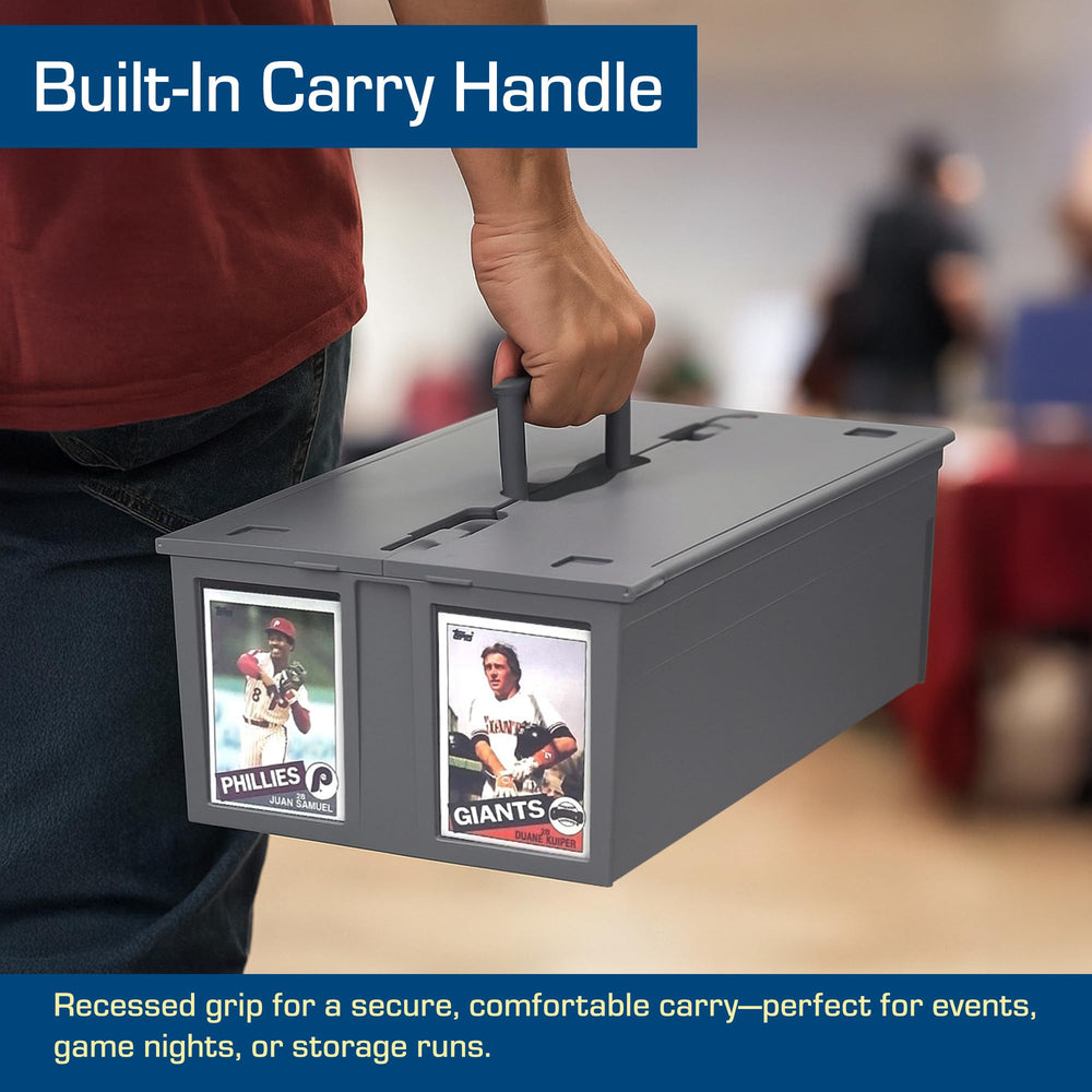 BCW Collectible Card Bin gray capacity up to 1600 cards for large collections