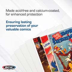 BCW Golden Age backing boards stacked neatly keep collection organized.