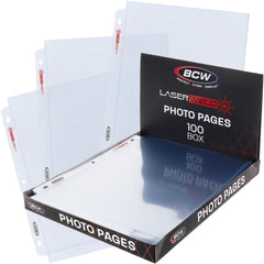 BCW LaserWeld 8x10 page flat in binder provides glare-free viewing.