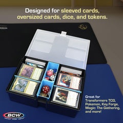 BCW Prime X4 XL back compartments store tokens and extra cards