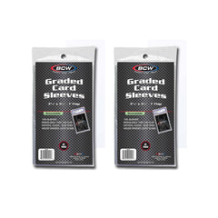 BCW resealable graded card sleeves 200-pack protect universal slabs from dust and handling.