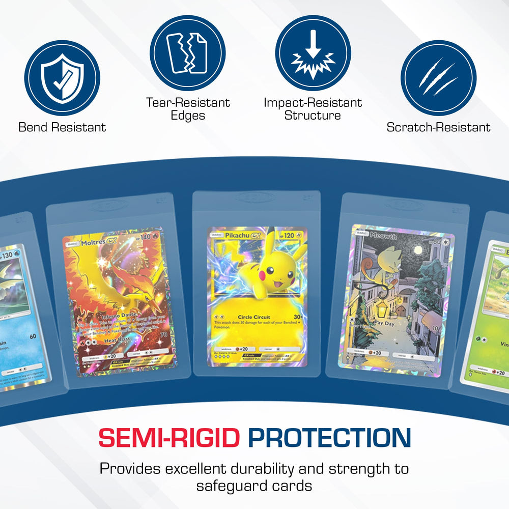 BCW semi rigid card holder inside material shows archival-safe PVC.