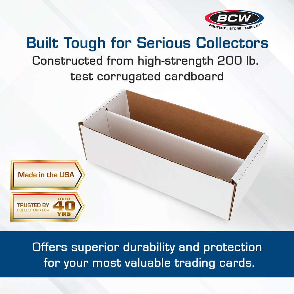 BCW Shoe Storage Card Box side view highlights compact footprint for shelf placement