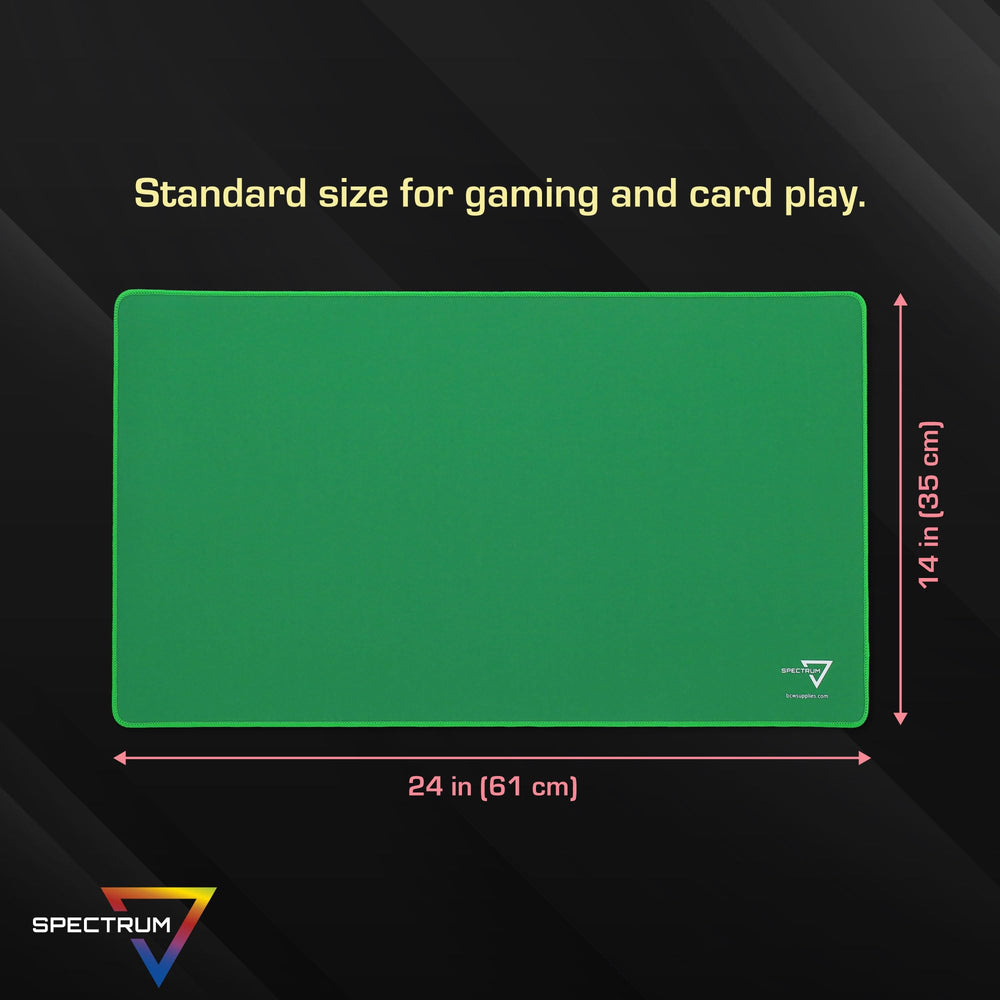 BCW Spectrum Playmat Green is machine washable for easy cleanup after sessions.
