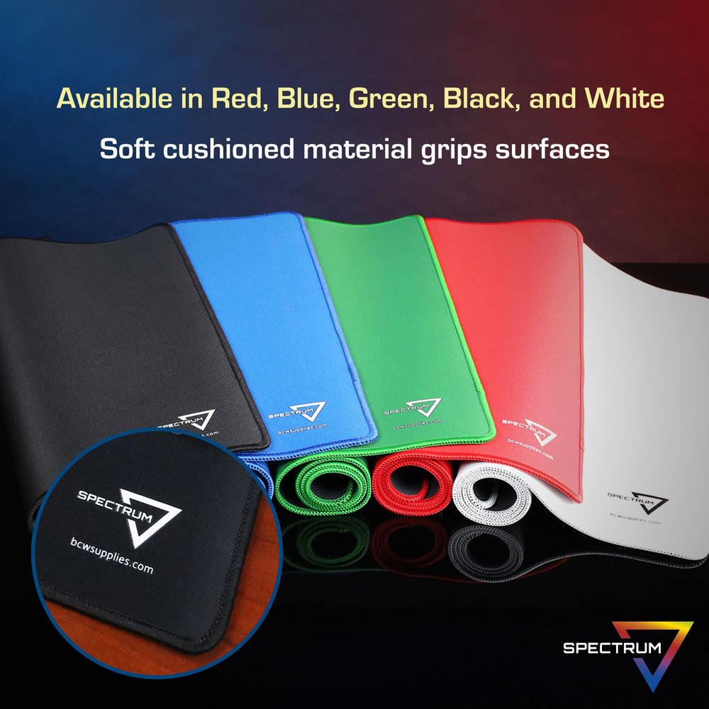 BCW Spectrum Playmat Green features a sleek BCW logo for a premium look.