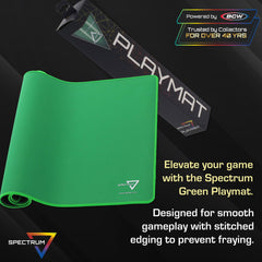 BCW Spectrum Playmat Green with stitched edges ensures durable, fray-free play.