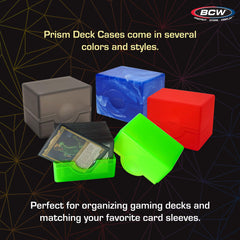 BCW Spectrum Prism Deck Case Carnelian Red, open for quick card access during play