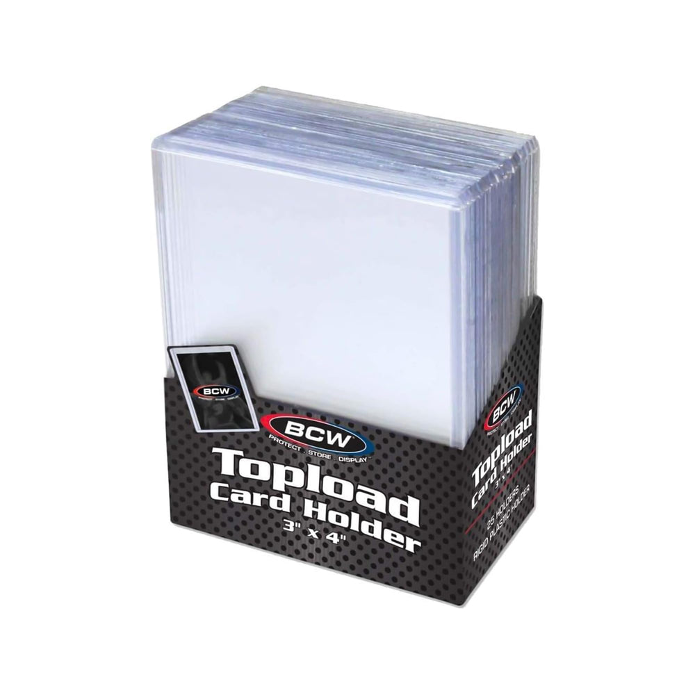 BCW Standard 3x4 toploaders pack keeps trading cards organized and protected.