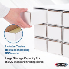 BCW Card House dimensions 18x11x15 inches fit compact gaming areas.