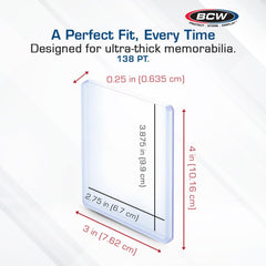 BCW Thick 138PT top load opens on the short side for easy insertion