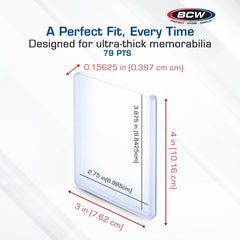 BCW Thick 79PT open on the short side for easy access.