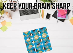 B.Dazzle Scramble Squares family puzzle night fosters bonding and screen-free fun