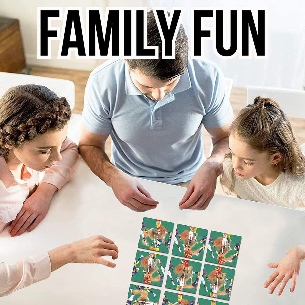 B.Dazzle Scramble Squares Football puzzle includes trivia to challenge knowledge.