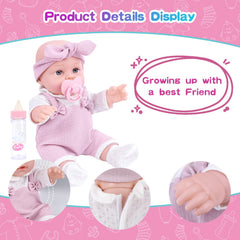 BDDOLL baby bottles set for authentic feeding scenarios