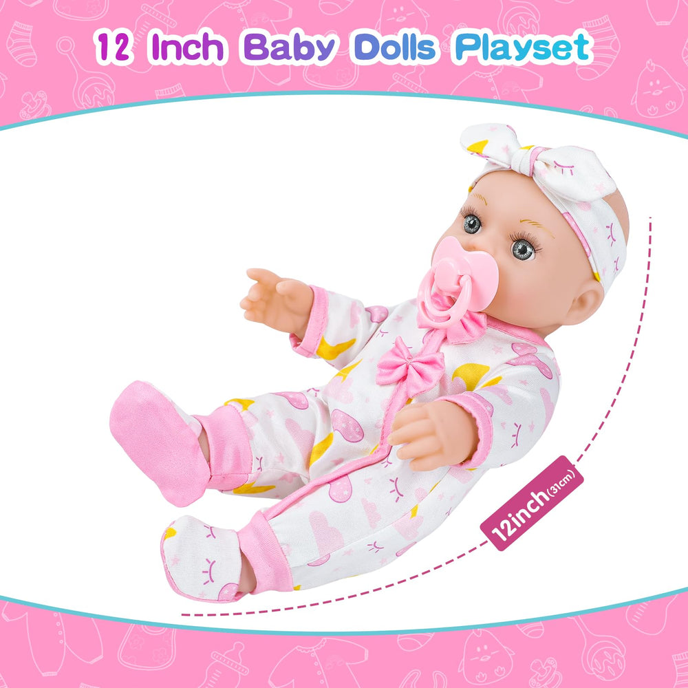 BDDOLL bottles and nipple accessories for mealtime pretend play