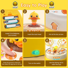 BDUCK+ music and flashing lights energize gameplay for kids