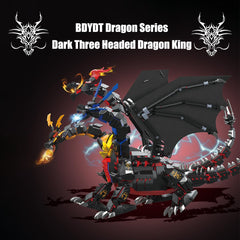 BDYDT dragon series blue head dragon king with dramatic stance for display