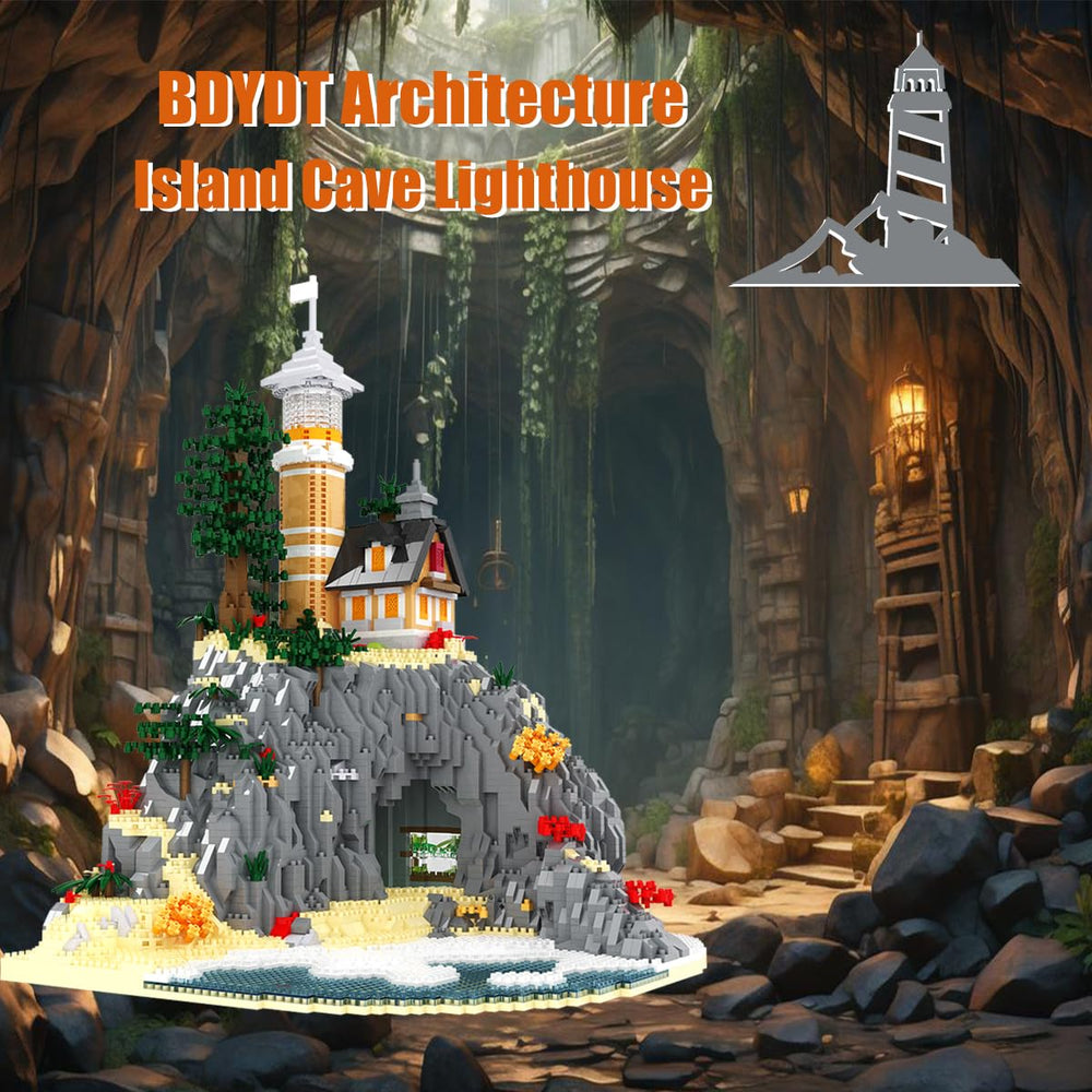 BDYDT island cave house and lighthouse, grand micro build for collectors