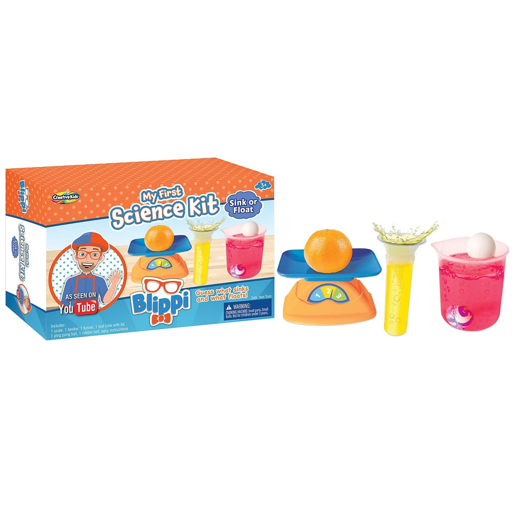 Be Amazing! Toys Blippi First Science plastic beaker supports early measurement skills.