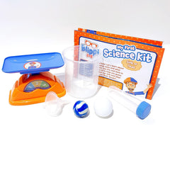 Be Amazing! Toys Blippi kit weigh scale demonstrates masses during science play.