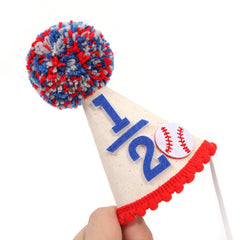 BEADED Baseball Half Birthday Hat packaging and setup