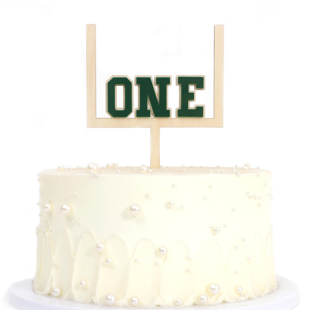 BEADED first-year-down party decor topper creates a centerpiece for soccer-themed parties.