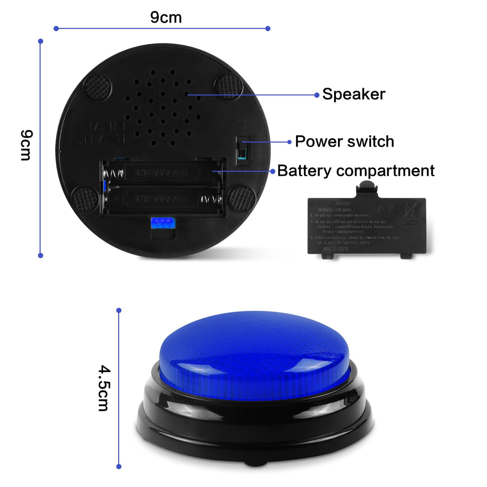 Bean Lieve green buzzer with bright LEDs for quick identification during games.