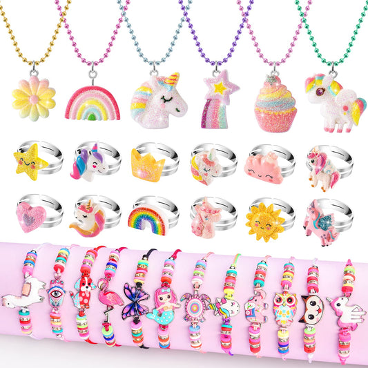 BeAndge unicorn necklace; magical unicorn design for imaginative dress-up.